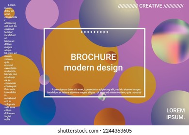Ball shape gradients. Futuristic abstract background. Bright gradient. Vector geometric illustration. Background picture with balls for banner, poster, cover design.