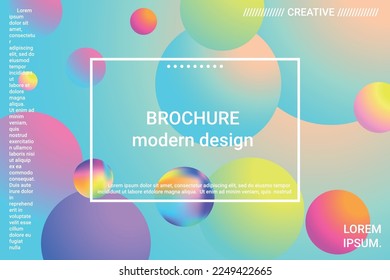 Ball shape gradients. Futuristic abstract background. Bright gradient. Vector geometric illustration. Background picture with balls for banner, poster, cover design.