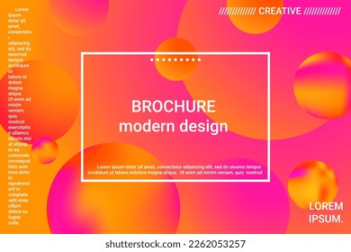 Ball shape gradients. Futuristic abstract background. Bright gradient. Vector geometric illustration. Background picture with balls for banner, poster, cover design.