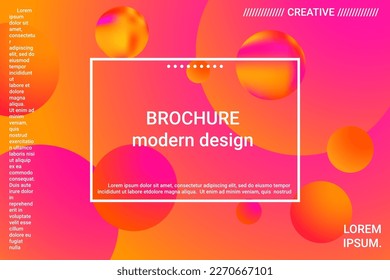 Ball shape gradients. Futuristic abstract background. Bright gradient. Vector geometric illustration. Background picture with balls for banner, poster, cover design.