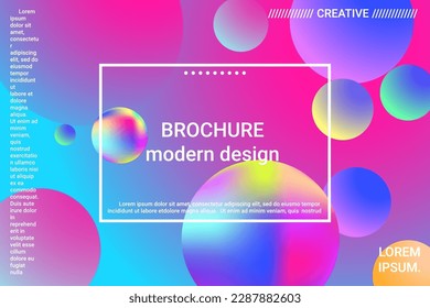 Ball shape gradients. Futuristic abstract background. Bright gradient. Vector geometric illustration. Background picture with balls for banner, poster, cover design.