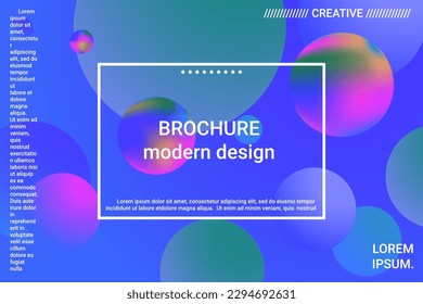 Ball shape gradients. Futuristic abstract background. Bright gradient. Vector geometric illustration. Background picture with balls for banner, poster, cover design.