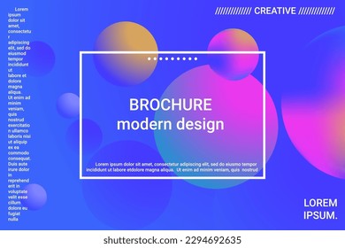 Ball shape gradients. Futuristic abstract background. Bright gradient. Vector geometric illustration. Background picture with balls for banner, poster, cover design.