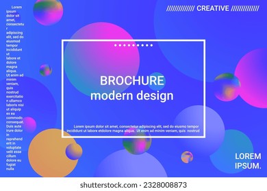 Ball shape gradients. Futuristic abstract background. Bright gradient. Vector geometric illustration. Background picture with balls for banner, poster, cover design.