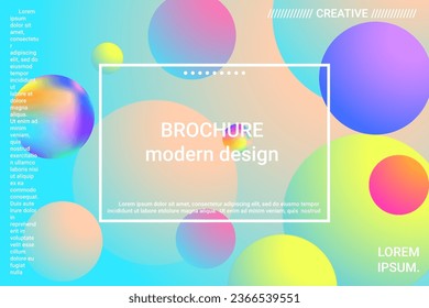 Ball shape gradients. Futuristic abstract background. Bright gradient. Vector geometric illustration. Background picture with balls for banner, poster, cover design.