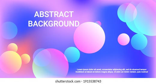 Kugelförmige Farbverläufe. Modernes Design von Beschichtungen. Heller Farbverlauf. Geometrische Vektorgrafik.  3d. Hintergrundbild mit Bälle für Banner, Poster, Cover-Design.