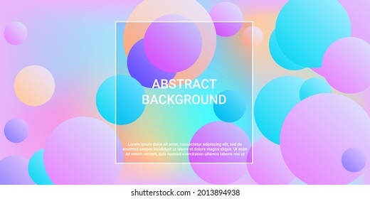Kugelförmige Farbverläufe. Modernes Design von Beschichtungen. Heller Farbverlauf. Geometrische Vektorgrafik.  3d. Hintergrundbild mit Bälle für Banner, Poster, Cover-Design.