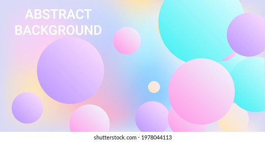 Ball shape gradients. Modern graphic texture. Bright gradient. Vector geometric illustration.  3d. Background picture with balls for banner, poster, cover design.