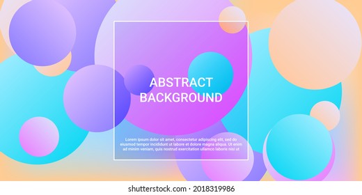 Ball shape gradients. Modern graphic texture. Bright gradient. Vector geometric illustration.  3d. Background picture with balls for banner, poster, cover design.