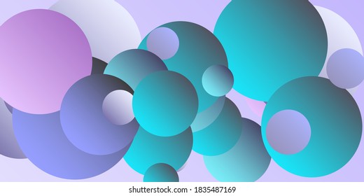 Ball shape gradients.  Multicolored balls for design 3D illustration.  Abstract geometric background design.