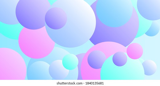 Ball shape gradients.  Multicolored balls for design 3D illustration.  Abstract geometric background design.
