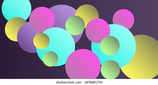 Ball shape gradients. Multicolored balls for design 3D illustration. Abstract geometric background design.