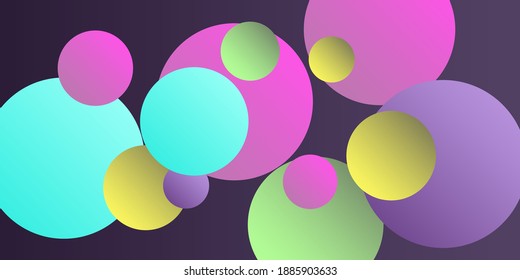 Ball shape gradients.  Multicolored balls for design 3D illustration.  Magazine style. Vector clip art.