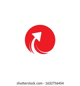 Ball shaped arrow sign vector symbol design