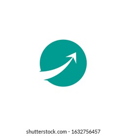 Ball shaped arrow sign vector symbol design