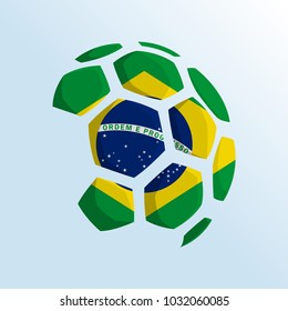 ball shaped of flag, brazil flag