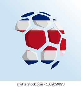 ball shaped of flag, costa rica flag, football themed