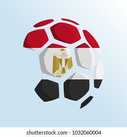 ball shaped of flag, egypt flag, football themed