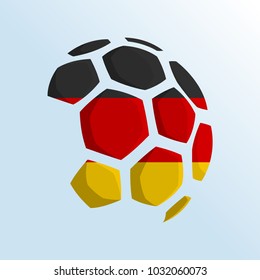 ball shaped of flag, germany flag, football themed