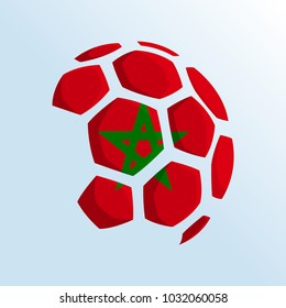 ball shaped of flag, morocco flag, football themed
