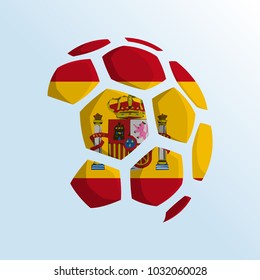 ball shaped of flag, spain flag, football themed