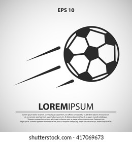 ball shoot icon. soccer ball shoot vector illustration
