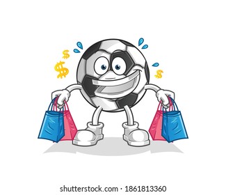ball shoping mascot. cartoon vector