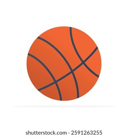 ball sign basketball icon, colored flat vector. modern and minimalist design