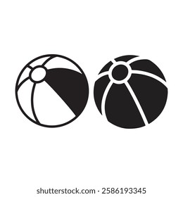 ball silhouette set icon image 