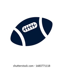 Ball silhouette style icon design, American football super bowl sport hobby competition game training equipment tournement and play theme Vector illustration