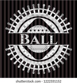 Ball silver emblem or badge