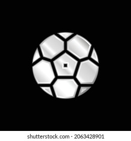 Ball silver plated metallic icon