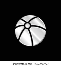 Icono metálico plateado de bolas
