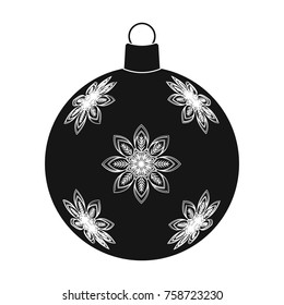 Ball single icon in black style.A toyvector symbol stock illustration web.