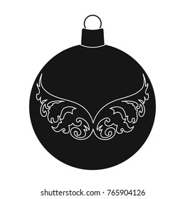 Ball single icon in black style.A toyvector symbol stock illustration web.