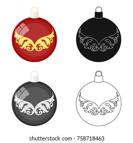 Ball single icon in cartoon style.A toyvector symbol stock illustration web.