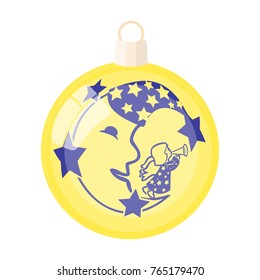 Ball single icon in cartoon style.A toyvector symbol stock illustration web.