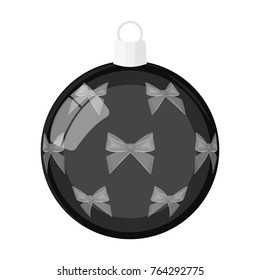 Ball single icon in monochrome style.A toyvector symbol stock illustration web.