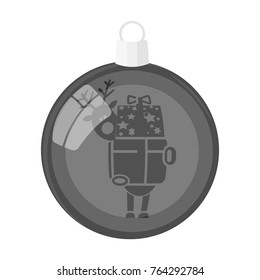 Ball single icon in monochrome style.A toyvector symbol stock illustration web.