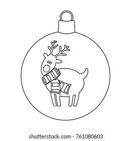 Ball single icon in outline style.A toyvector symbol stock illustration web.