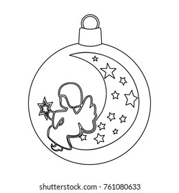 Ball single icon in outline style.A toyvector symbol stock illustration web.