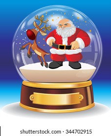Ball with snow at Christmas vector