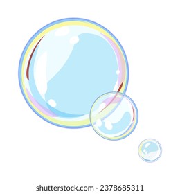 ball soap bubbles cartoon. sphere air, circle reflection, bubble fun ball soap bubbles sign. isolated symbol vector illustration