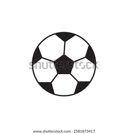 ball soccer icon vektor black and white 