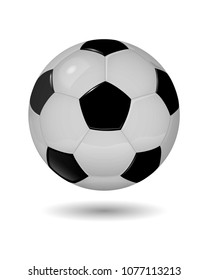 Ball for soccer,  isolated on white background 