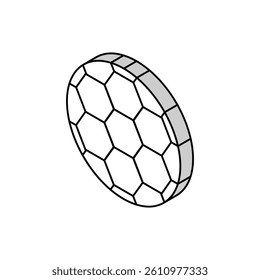 ball soccer isometric icon vector. ball soccer sign. isolated symbol illustration