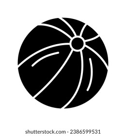 Ball solid icon, Kids toys concept, beachball sign on white background, Children striped ball icon in glyph style for mobile concept and web design. Vector graphics