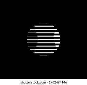 Ball speeding minimal illustration logo icon sign. Vector template