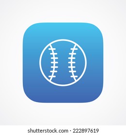 Ball Sport Baseball sign pictogram. Vector symbol icon. Simple flat metro design style. ESP10