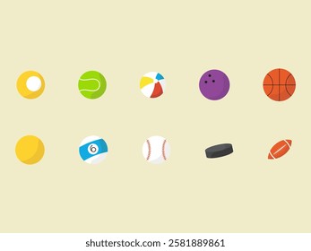 Ball Sport Design Element Set